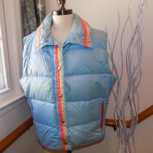 SKI DADDLE Puffer Vest Size Large Light Blue